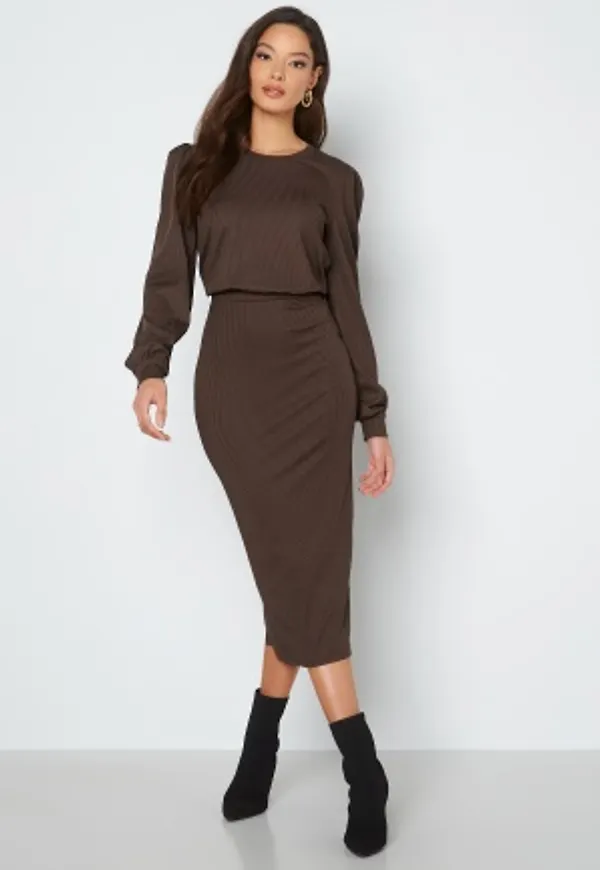 BUBBLEROOM Besa rib dress Brown L