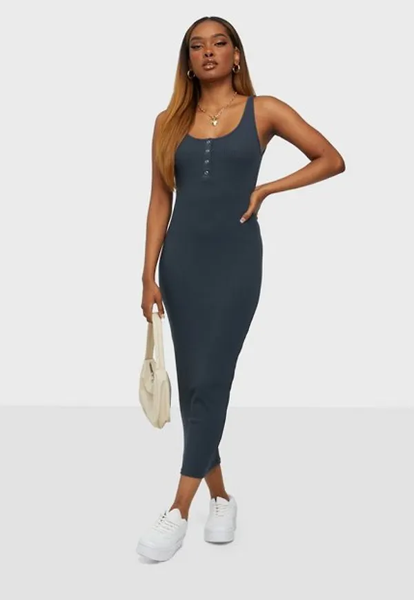 Pieces Pckitte Tank Midi Dress Noos Bc Fodralklänningar Ombre Blue