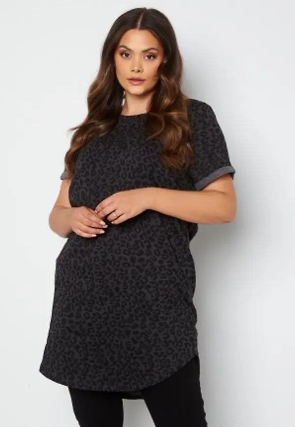 Only Carmakoma Kaylee Life SS Dress Phantom Black Leo 54