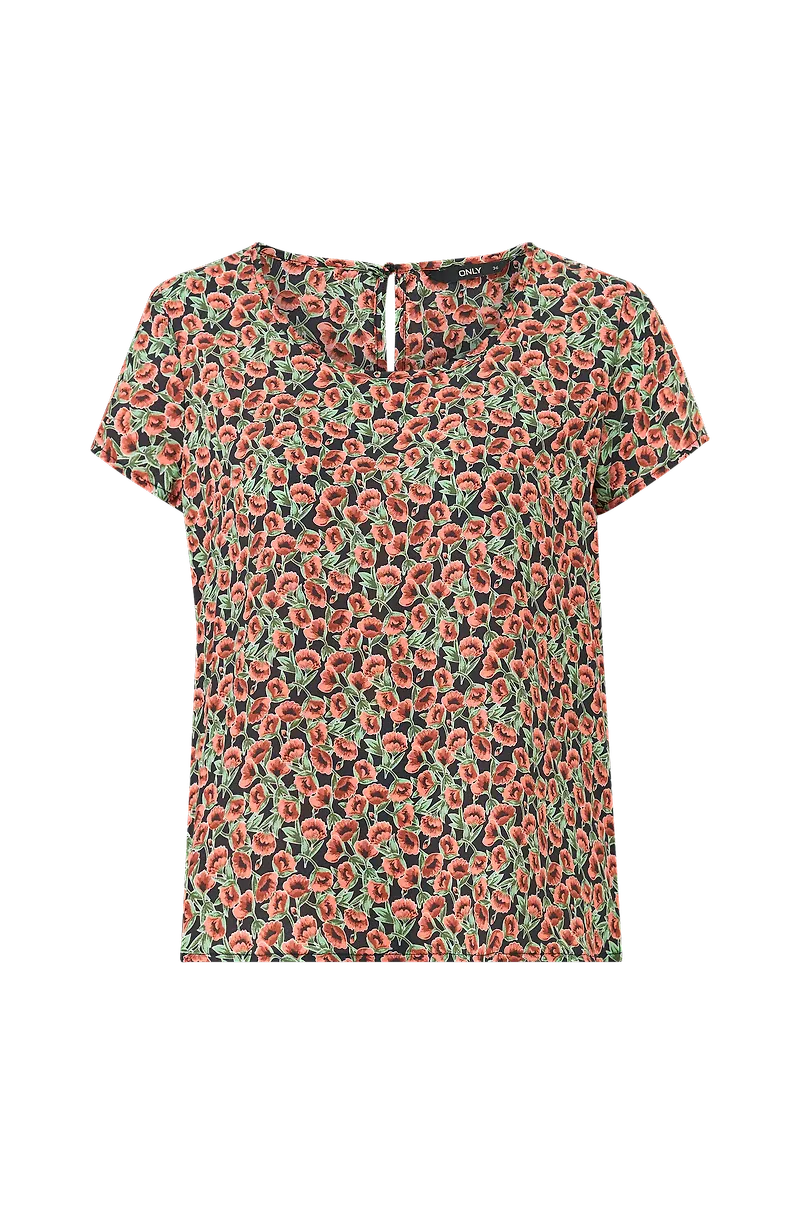 Only - Topp onlDora S/S First Top - Svart