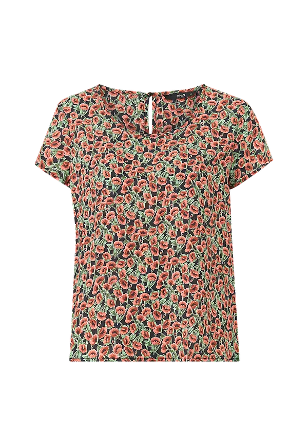 Only - Topp onlDora S/S First Top - Svart