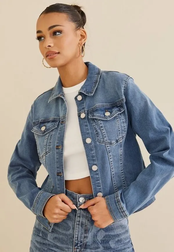 Vila Vineed It L/S Denim Jacket Mbd - No Jeansjackor