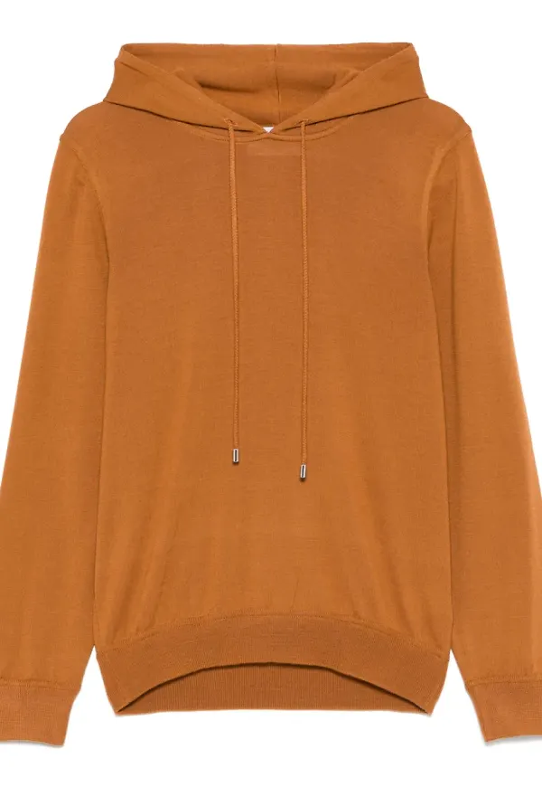 D4.0 finstickad hoodie - Brun