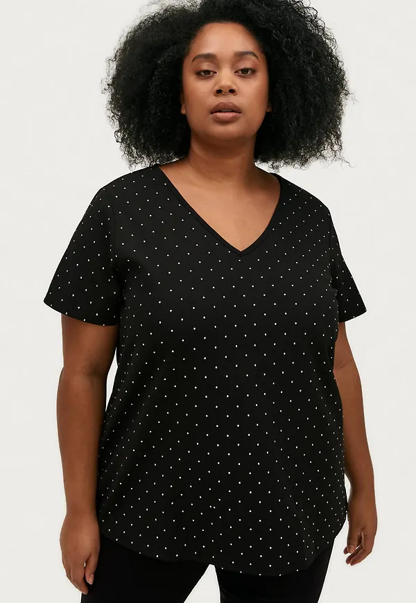 Zizzi - Topp mDaro Straight Tee - Svart