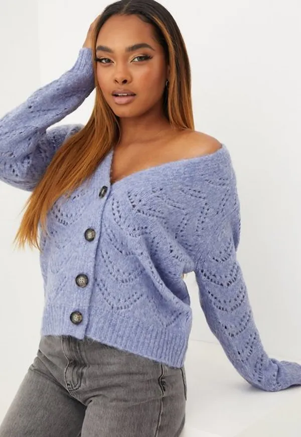 Pieces Pcbibi Ls Knit Cardigan Noos Cardigans Pale Iris