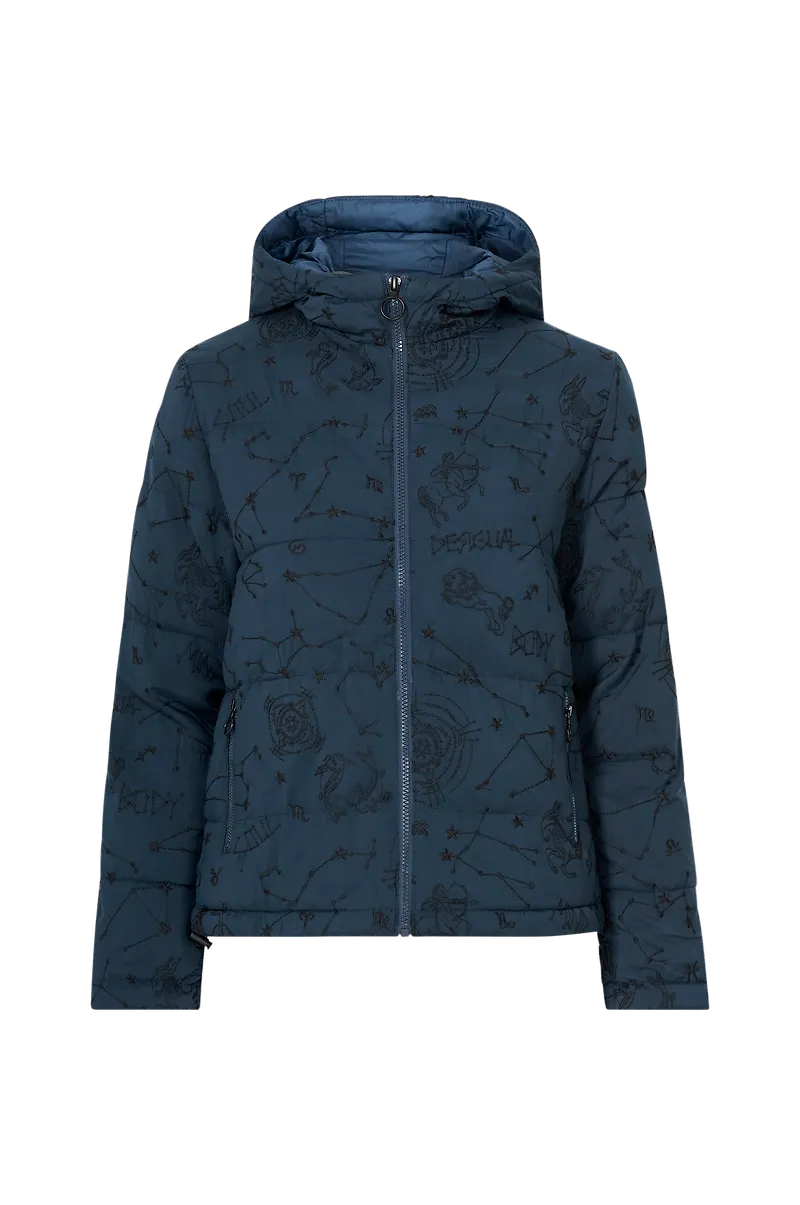 Desigual - Jacka Padded Stellar + Munskydd - Blå