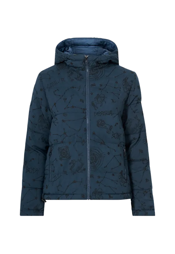 Desigual - Jacka Padded Stellar + Munskydd - Blå