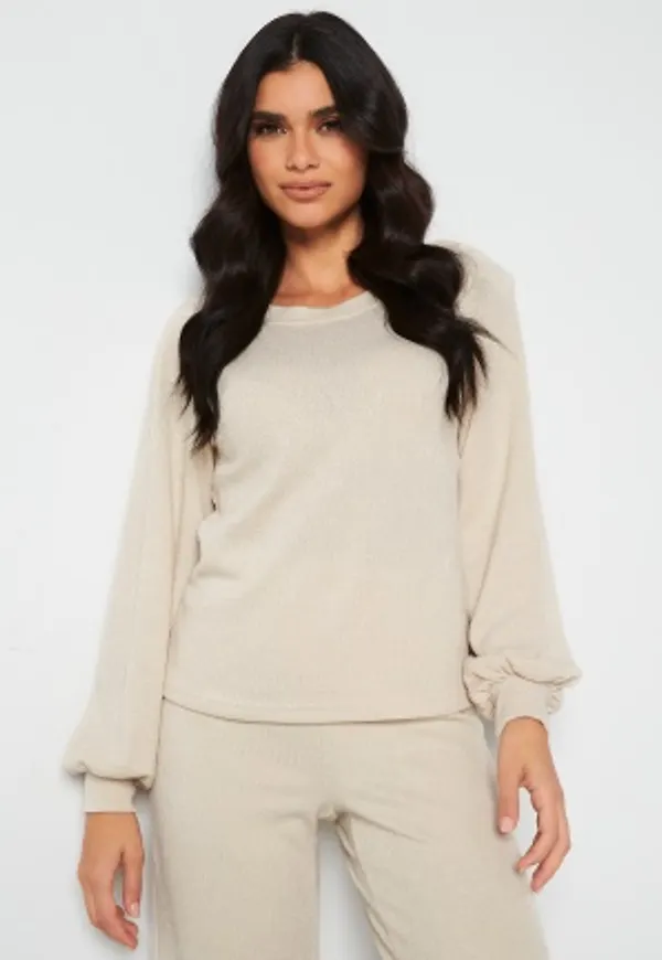 JDY Emma L/S Top Oatmeal Melange S