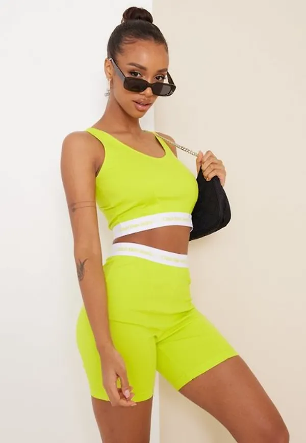 Calvin Klein Jeans Repeat Logo Milano Cycling Short Bikershorts Lime
