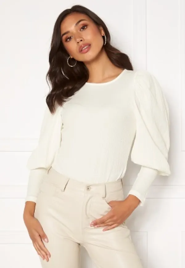 VERO MODA Sie L/S O-Neck Puff Top Snow White XS