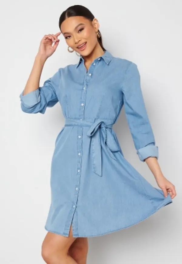 SELECTED FEMME Tammy LS Short Shirt Dress Light Blue 42