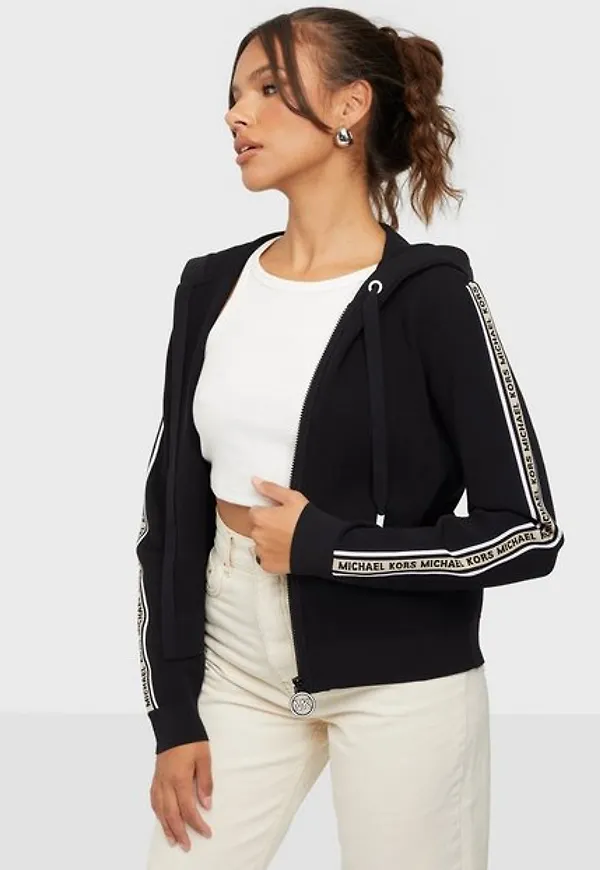 Michael Michael Kors Txtr Logo Zip Hoodie Hoodies