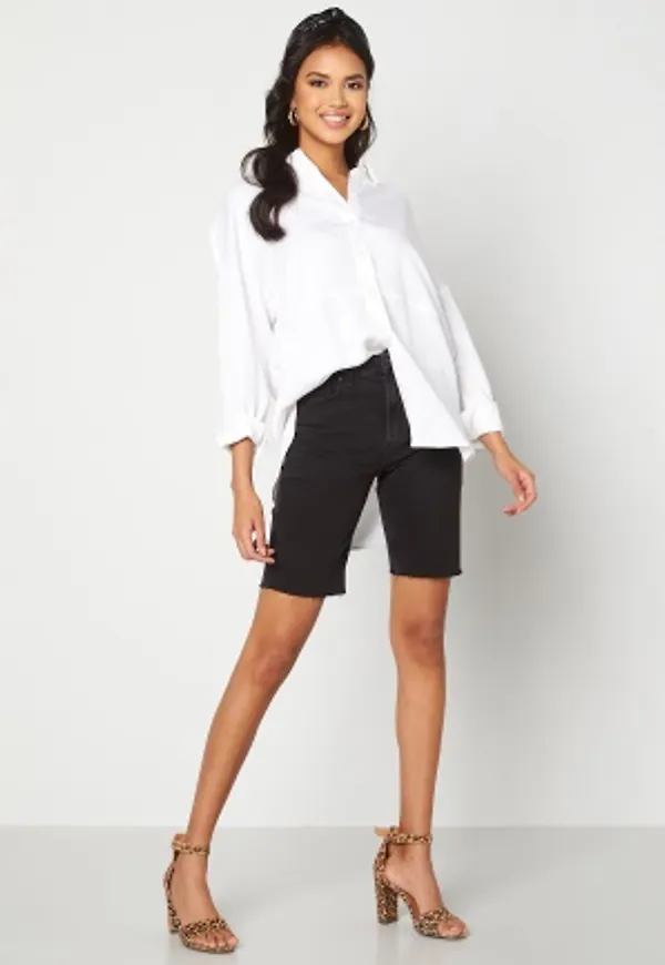 ONLY Emily HW Long Shorts Raw Black 27