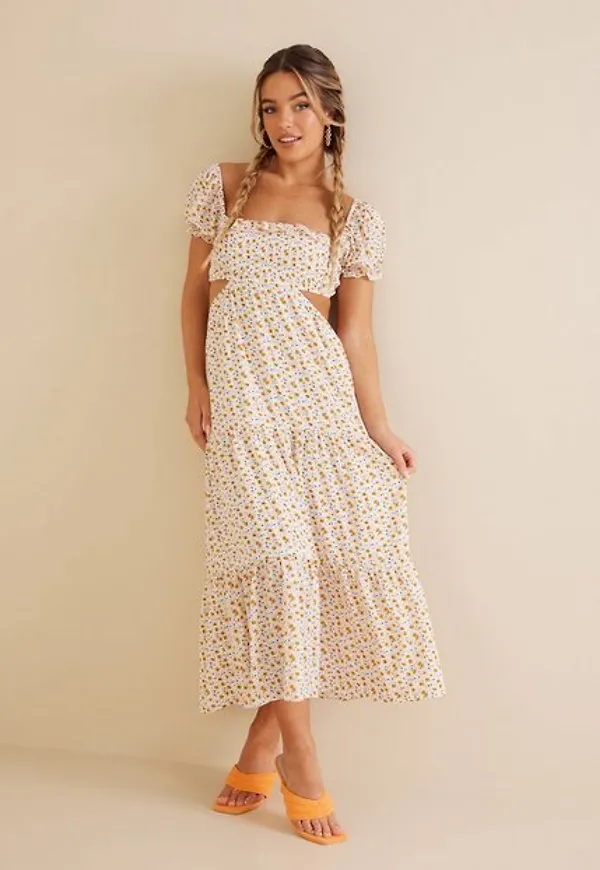 Kiss The Sky Positano S/S Cut-Out Midi Dress Midiklänningar