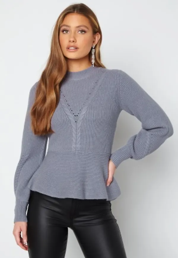 Y.A.S Quicka LS Knit Pullover Quicksilver S