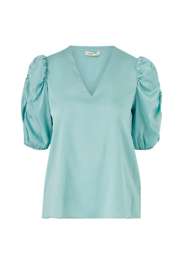 Levete Room - Sidenblus LR-Dakota 19 Shirt - Blå