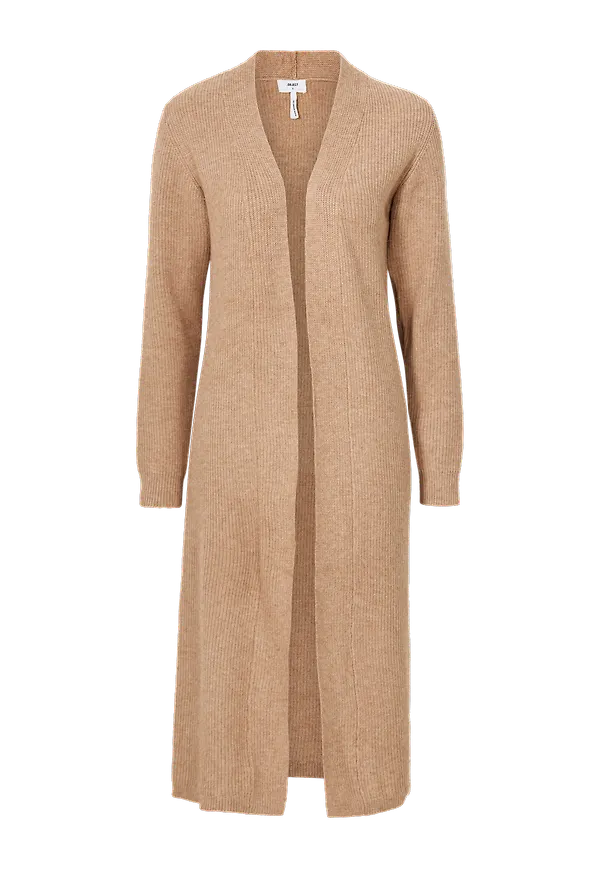 Object - Cardigan objMalena L/S Knit Long Cardigan - Brun