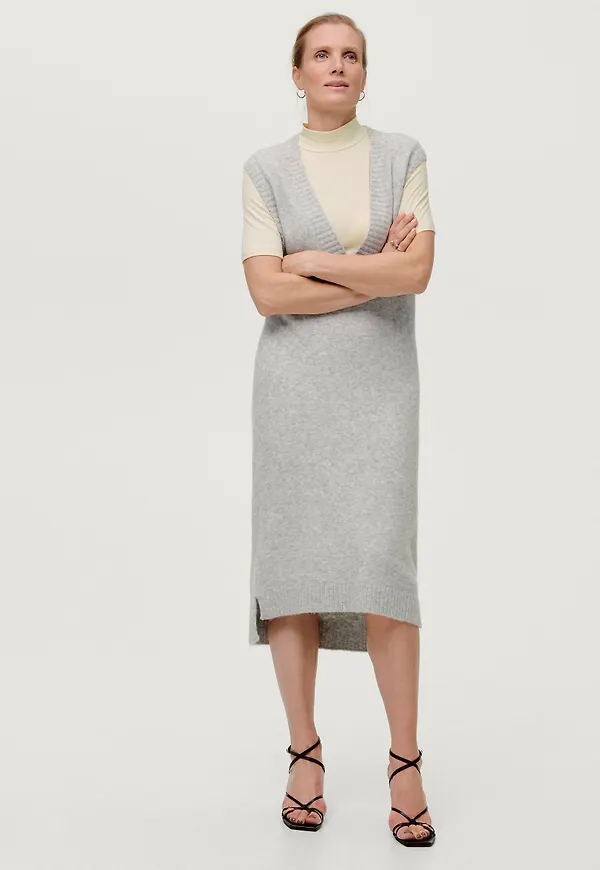 Ellos - Klänning Kate Knitted Dress - Grå