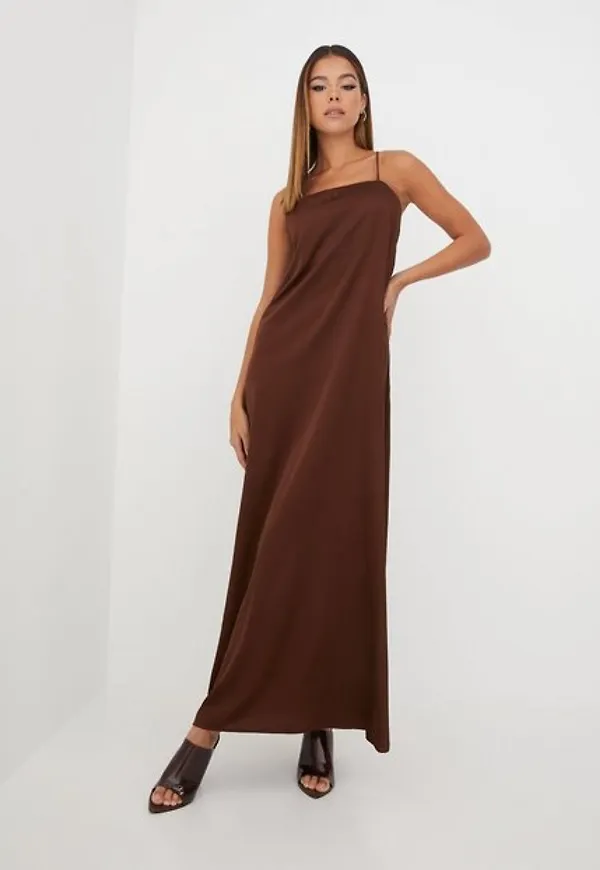 Sisters Point Noli Dress Maxiklänningar Choco