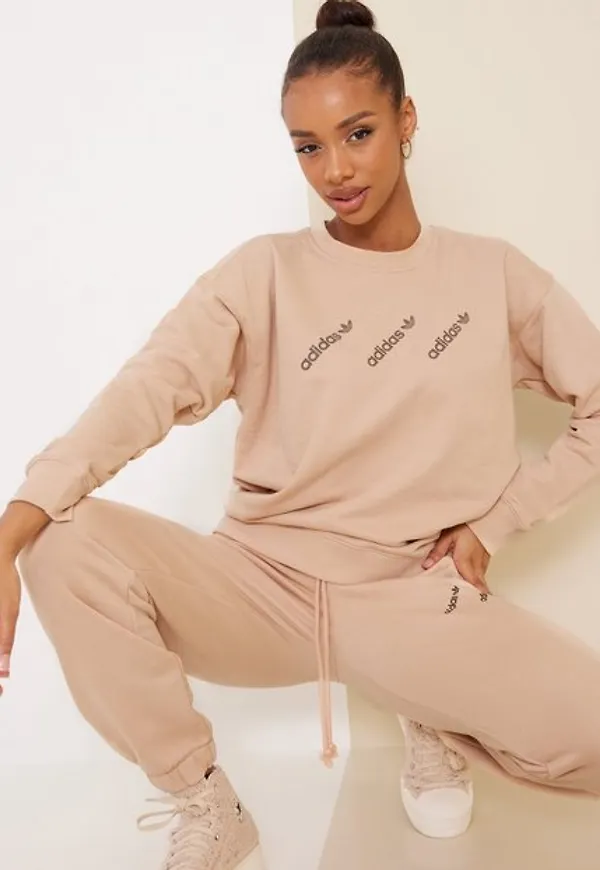Adidas Originals Crew Sweatshirts Beige