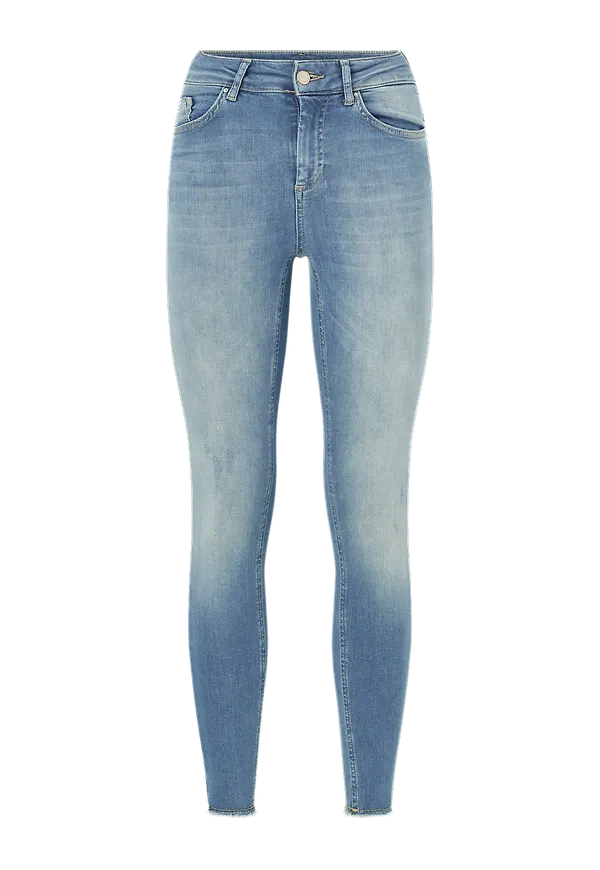 Only - Jeans onlBlush Mid Sk Ank Raw - Blå