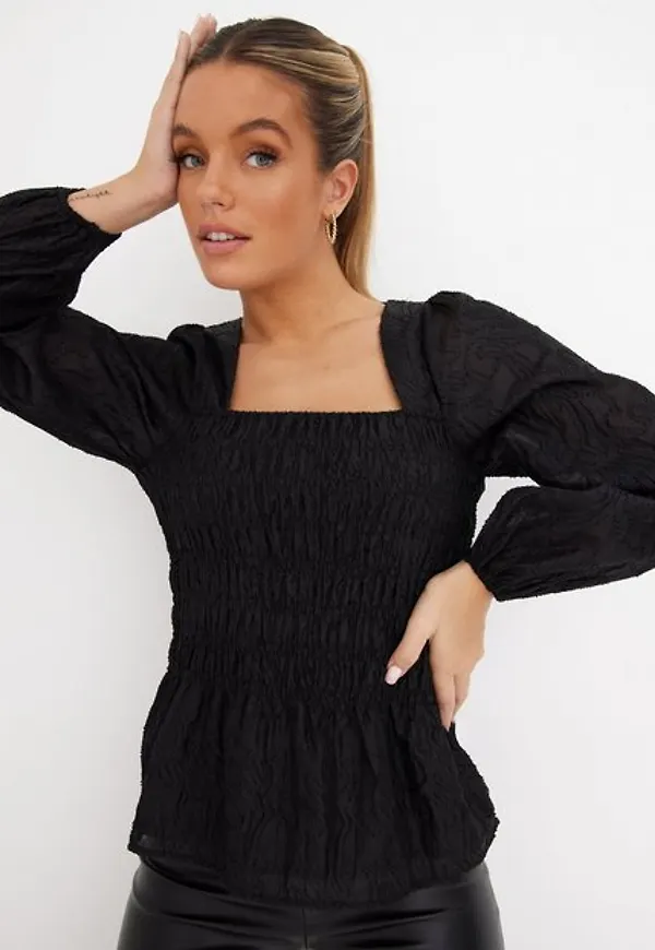 Neo Noir Celine Organza Blouse Festblusar