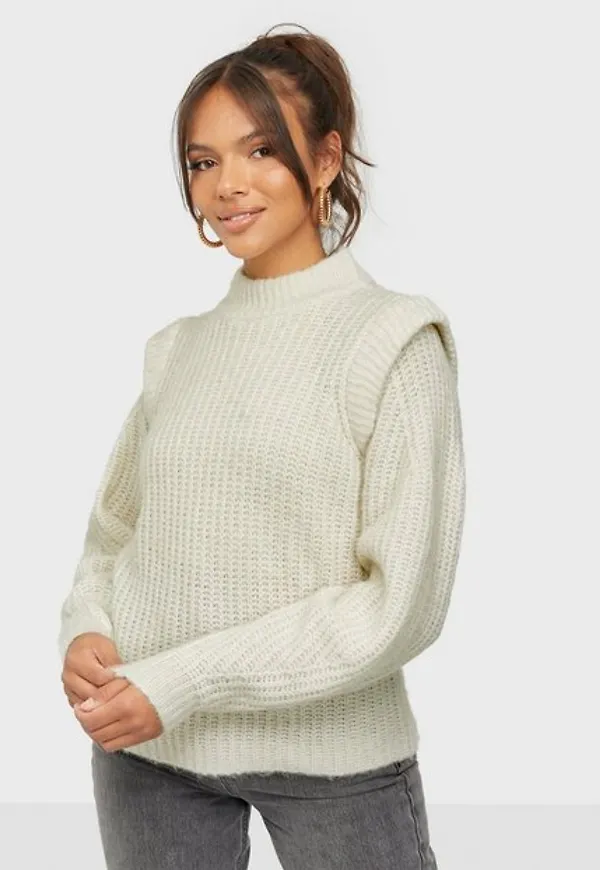 Vero Moda Vmpekan Ls Shoulder Blouse Ga Boo Stickade tröjor Birch W. Melange