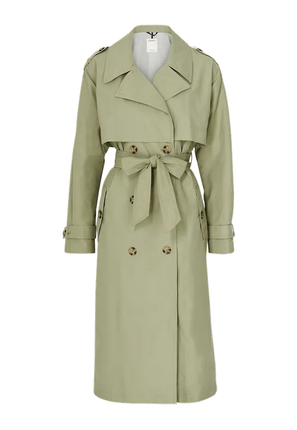 Esprit - Trenchcoat BCI F LL Trench - Grön