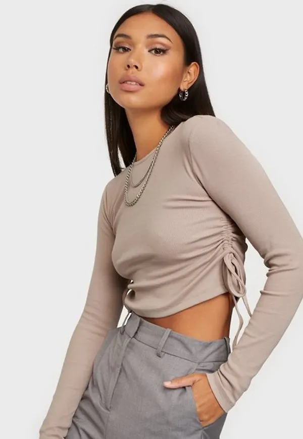 NLY Trend Side Drawstring Top Långärmade toppar