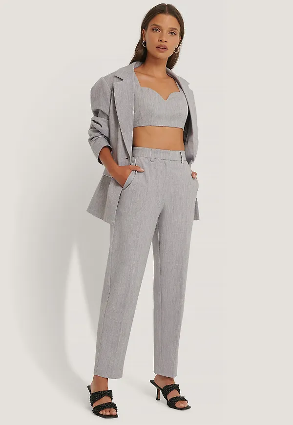 NA-KD Classic Kostymbyxor - Grey