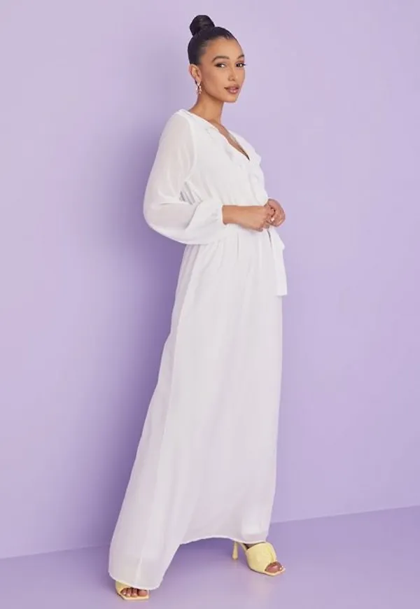 Sisters Point Sofia Dress Maxiklänningar Cream