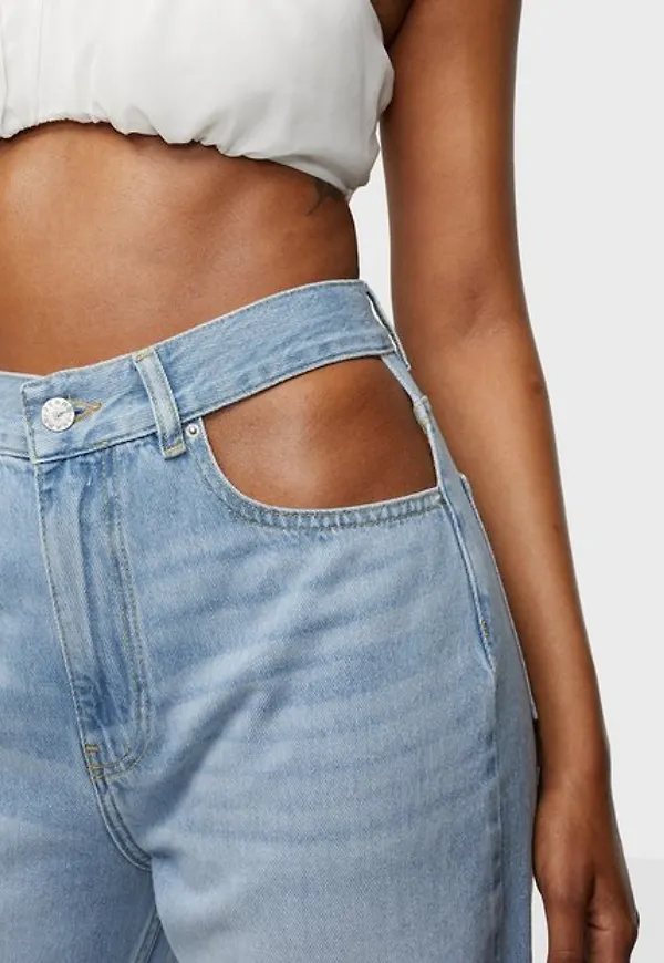 NLY Trend Loose Fit Cut Out Waist Denim Loose fit