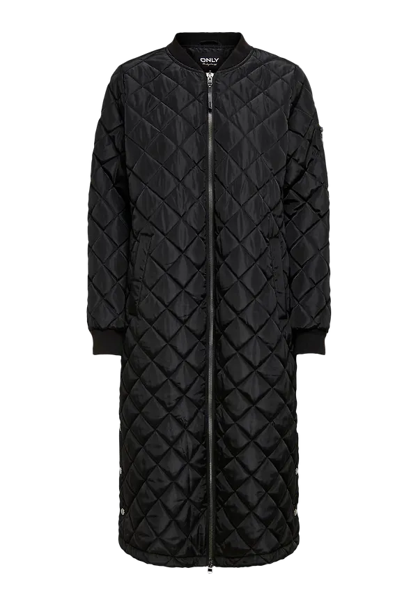 Only - Kappa onlJessica X-long Quilted Coat - Svart