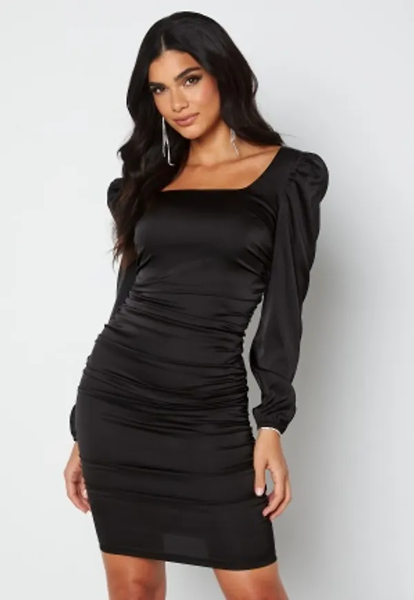 Chiara Forthi Cannelita Ruched Dress Black 34
