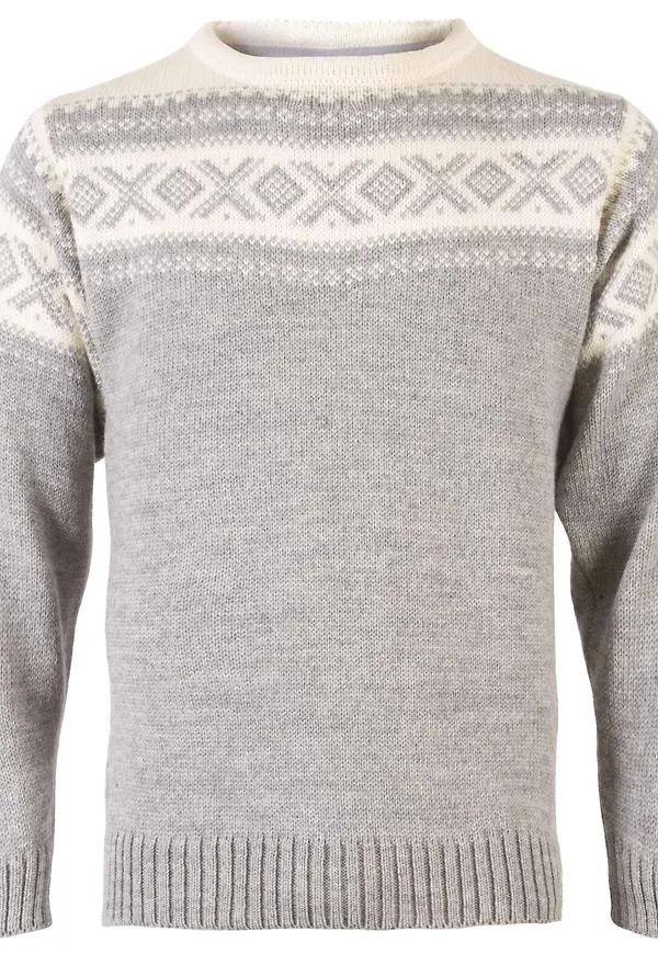 Dale of Norway Cortina 1956 Unisex Sweater Light Charcoal Mel Off/White