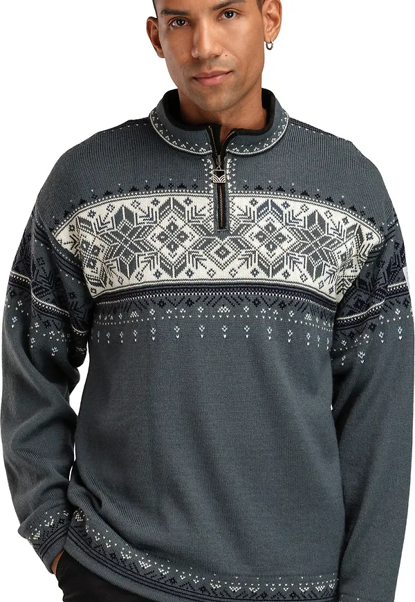 Dale of Norway Men's Blyfjell Knit Sweater Steel/Offwhite/Navy