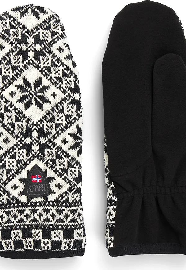 Dale of Norway Unisex Bjorøy Polar Mittens Black/Offwhite