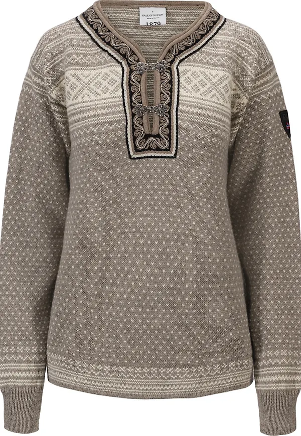 Dale of Norway Unisex Setesdal Sweater Norweigan Wool Vanilla Sugar/Natural White