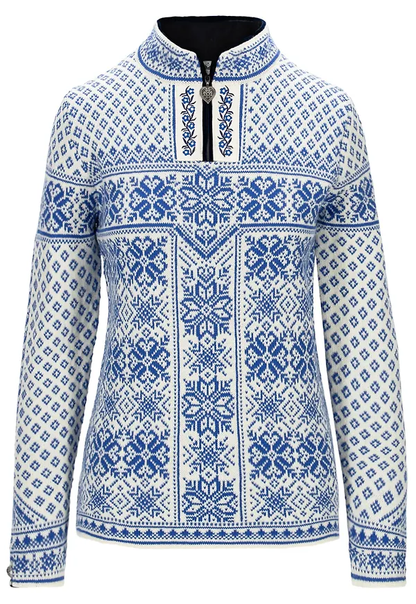 Dale of Norway Women's Peace Sweater Offwhite/Ultramarine