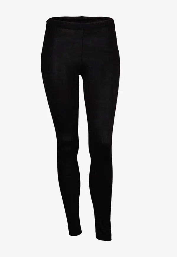 Damella - Leggings i ull och silke - Svart