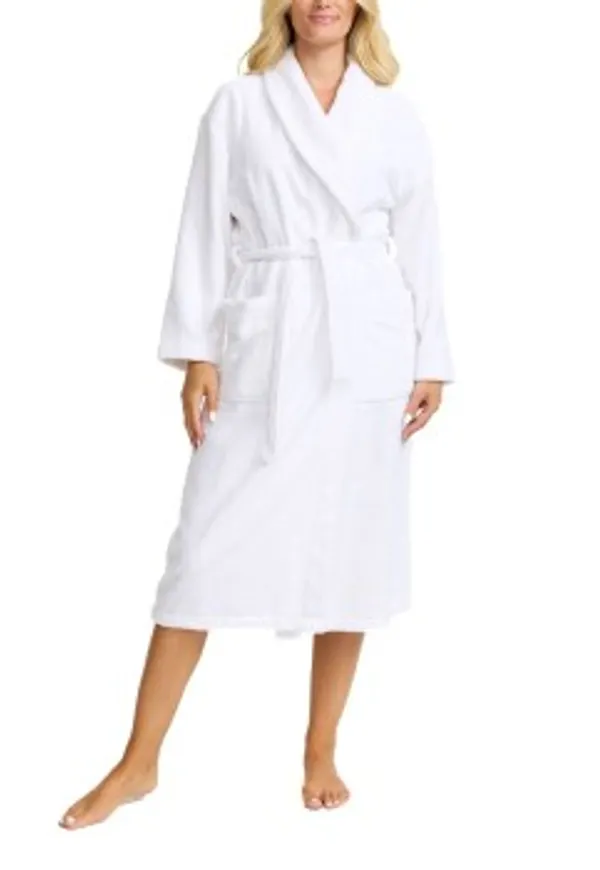 Damella Cotton Robe Vit bomull Small Dam