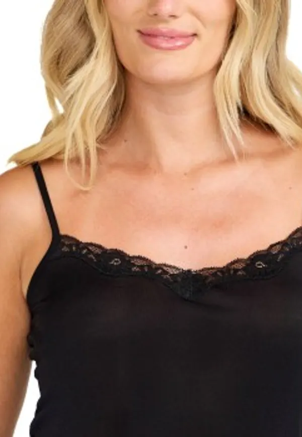 Damella Jolene Silk Camisole Svart silke X-Small Dam