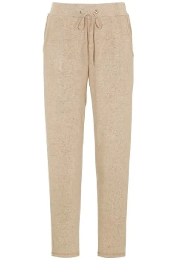 Damella Knitted Lounge Pants Beige XX-Large Dam