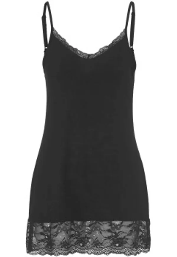 Damella Lace Camisole Svart viskos 42 Dam
