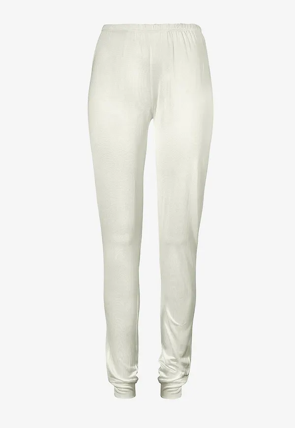 Damella - Leggings i silke - Vit