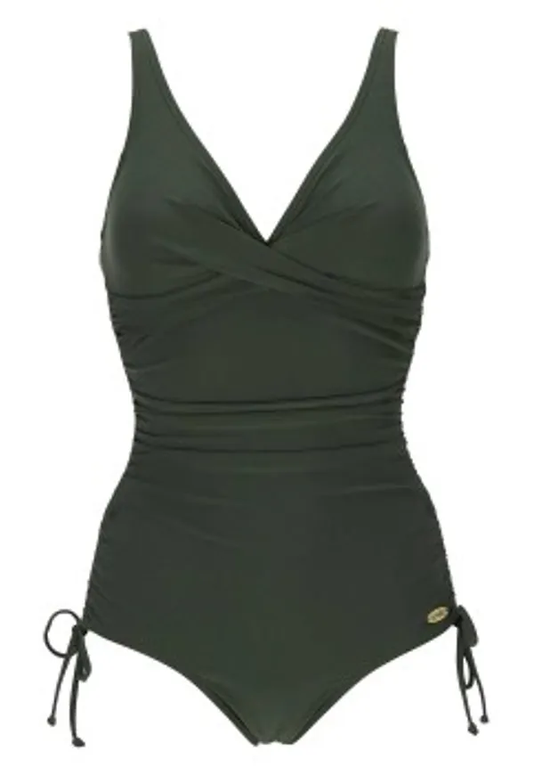 Damella Luna Padded Swimsuit Mörkgrön 46 Dam