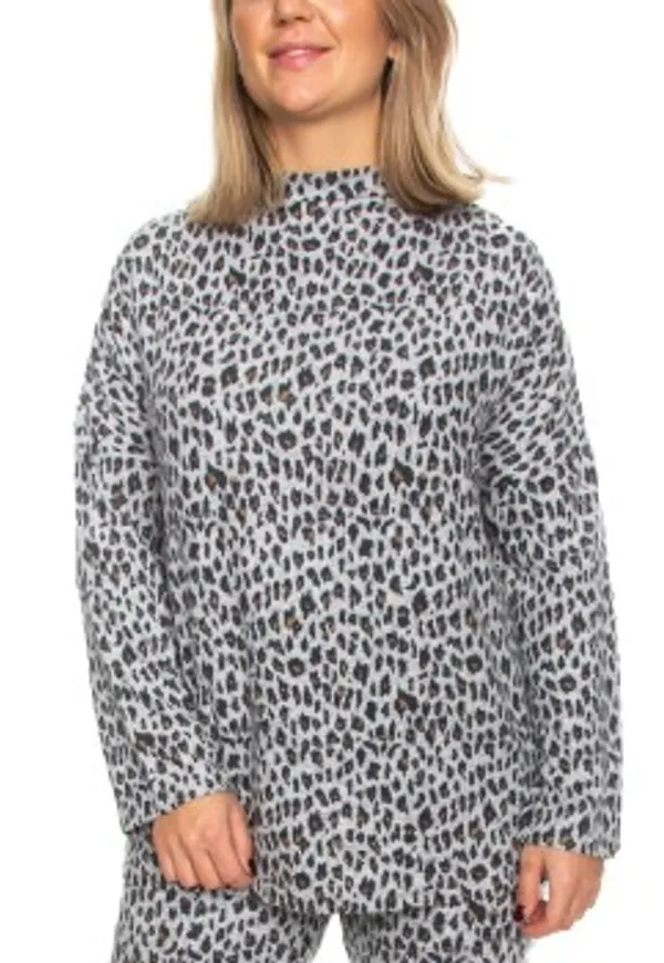 Damella Melange Brushed Top Grå Large Dam