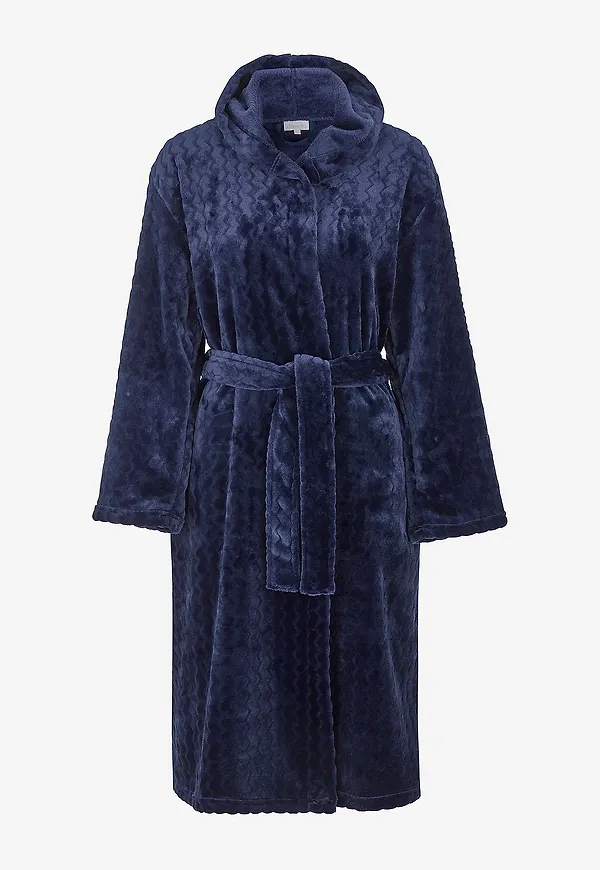 Damella - Morgonrock Fleece Robe - Blå