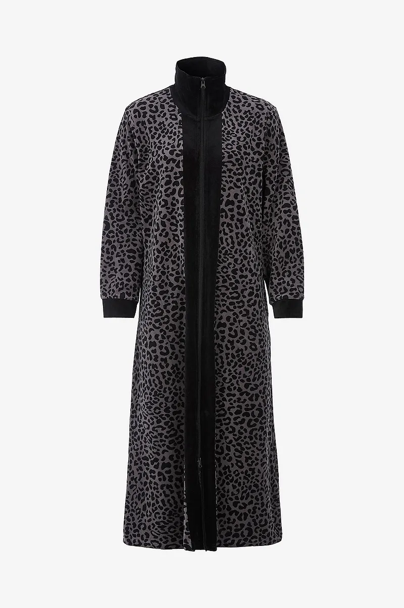 Damella - Morgonrock Robe - Grå
