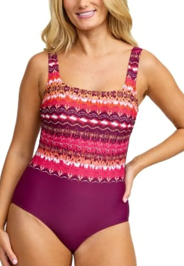 Damella Patricia Swimsuit Rosa Mönstrad 40 Dam